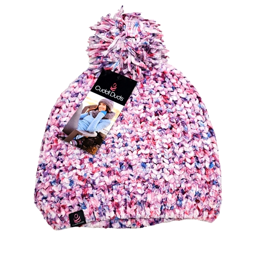Cuddl Duds Pom Hat One size